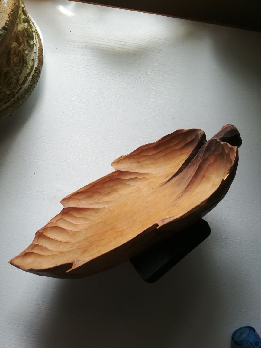 Salaterka Drewniany liść 25x15 cm