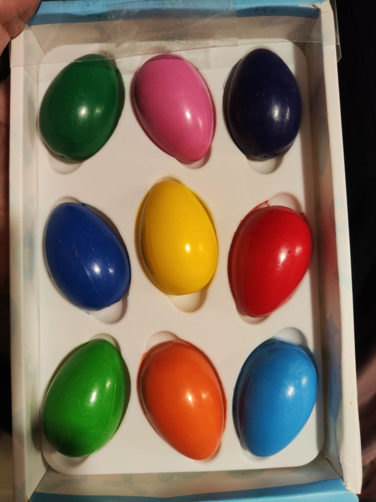 Zestaw kredek dużych dla dzieci jajka