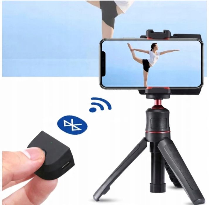 Uchwyt Ulanzi CG02 z oświetleniem LED i pilotem Bluetooth do telefonu