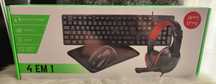 Kit teclado rato auscultadores tapete