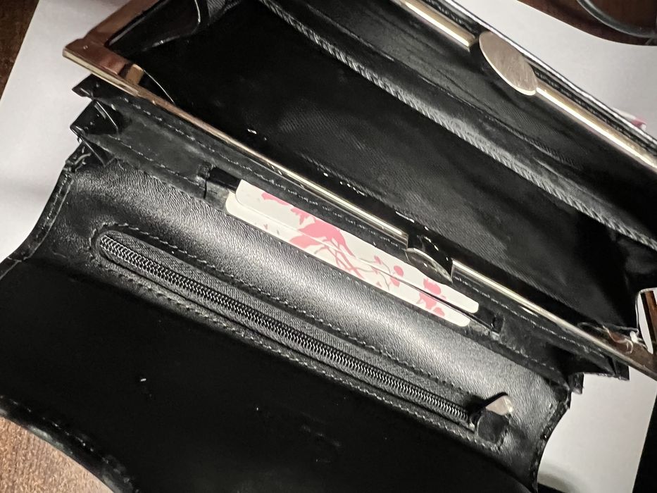 Portfel skórzany 18.5 cm/ 9 cm , nowy