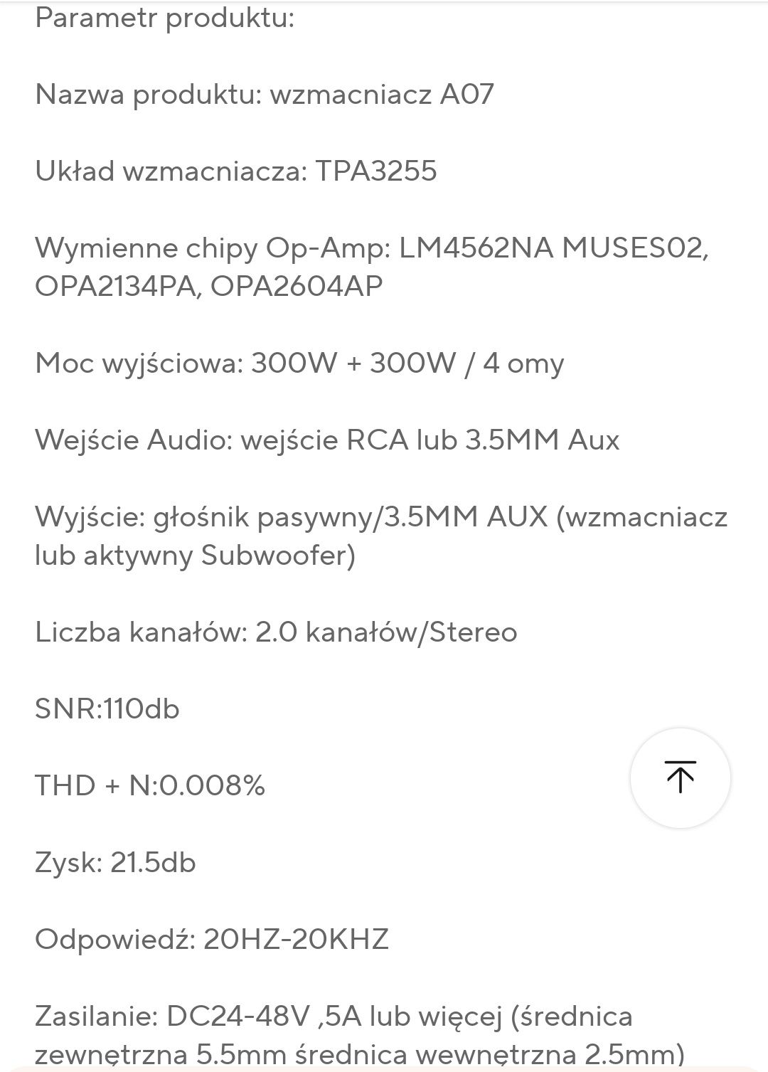 Wzmacniacz mocy Aiyima a07