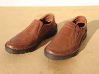 Buty skórzane Łukbut, kolor brązowy, rozmiar 40, mokasyny