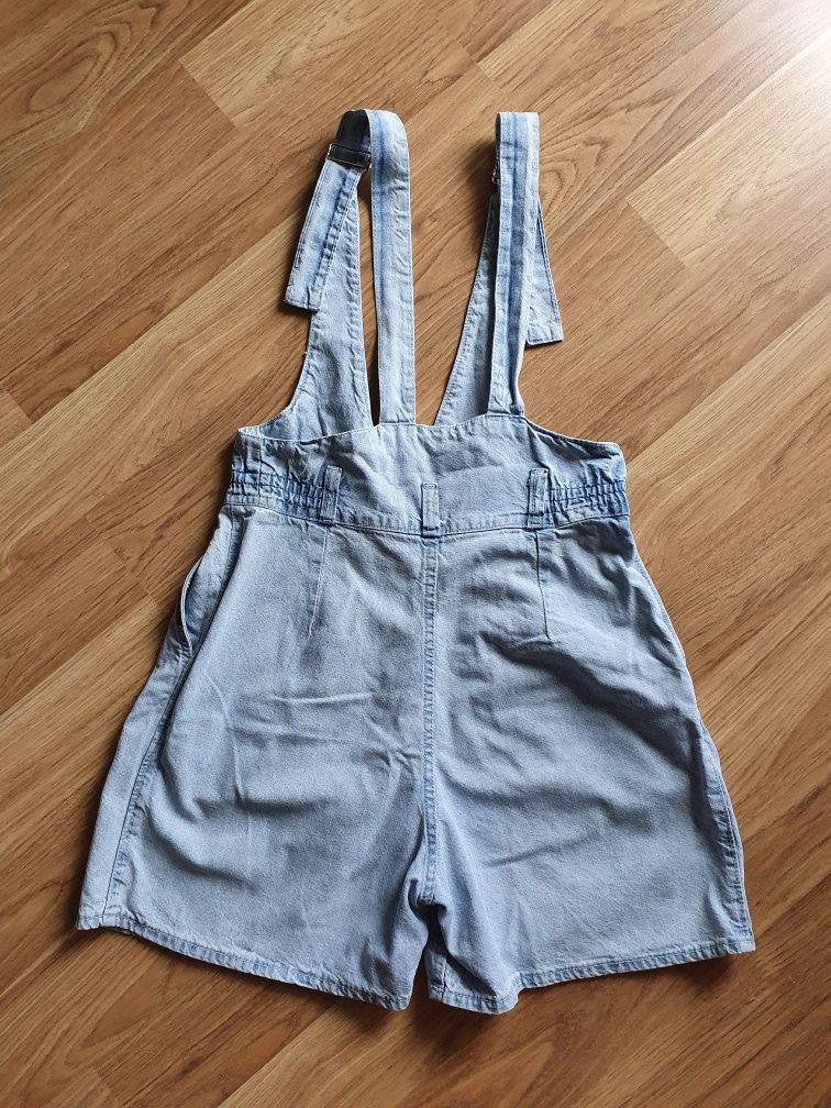 Kombinezon ogrodniczki spodenki jeans paper bag