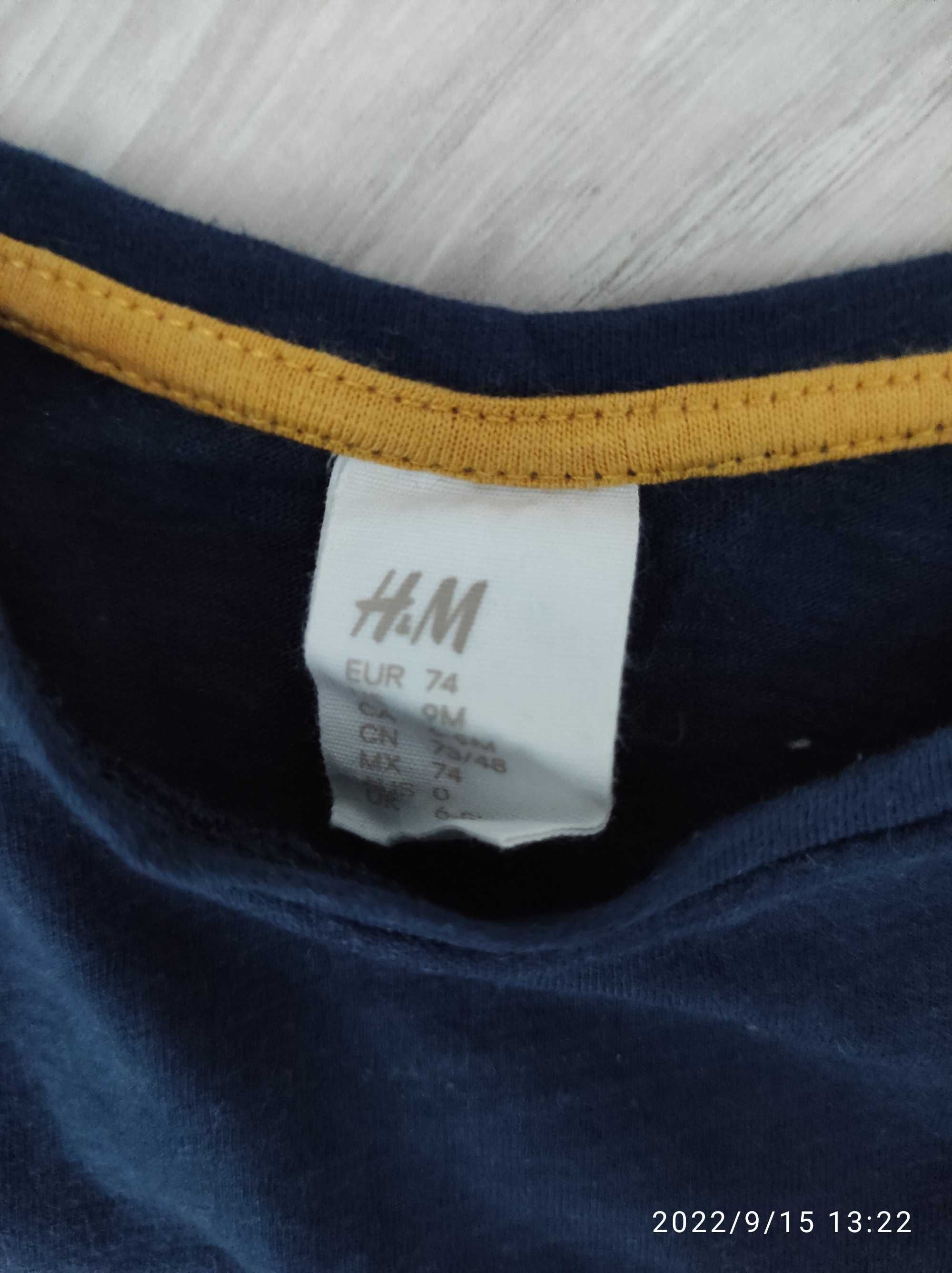 2 koszulki h&m paseczki 2 pack