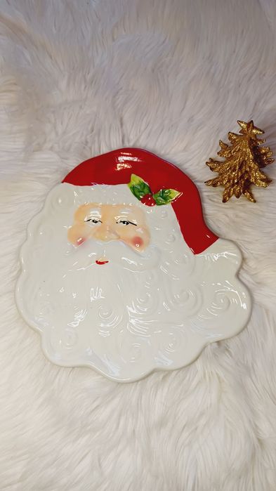 Talerz cukierniczy Mikołaj Talerz do serwowania świąteczny patera