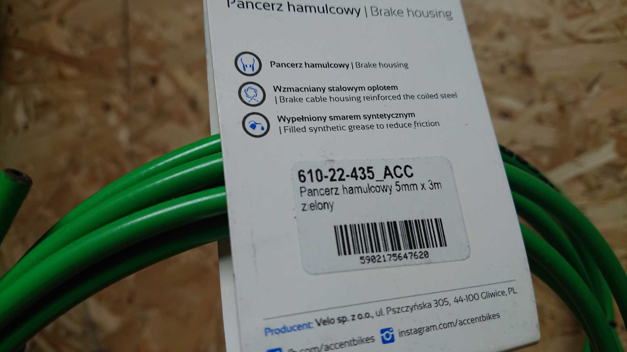 Zestaw pancerzy (hamulcowe+przerzutkowe) ACCENT zielony