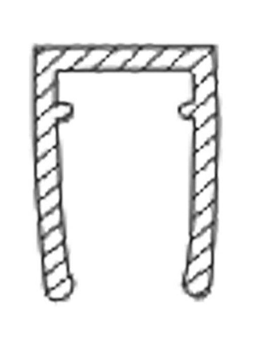 Накладка на торец стекла ( ФС 01 В ) длина 2м. Прозрачная 2 шт.