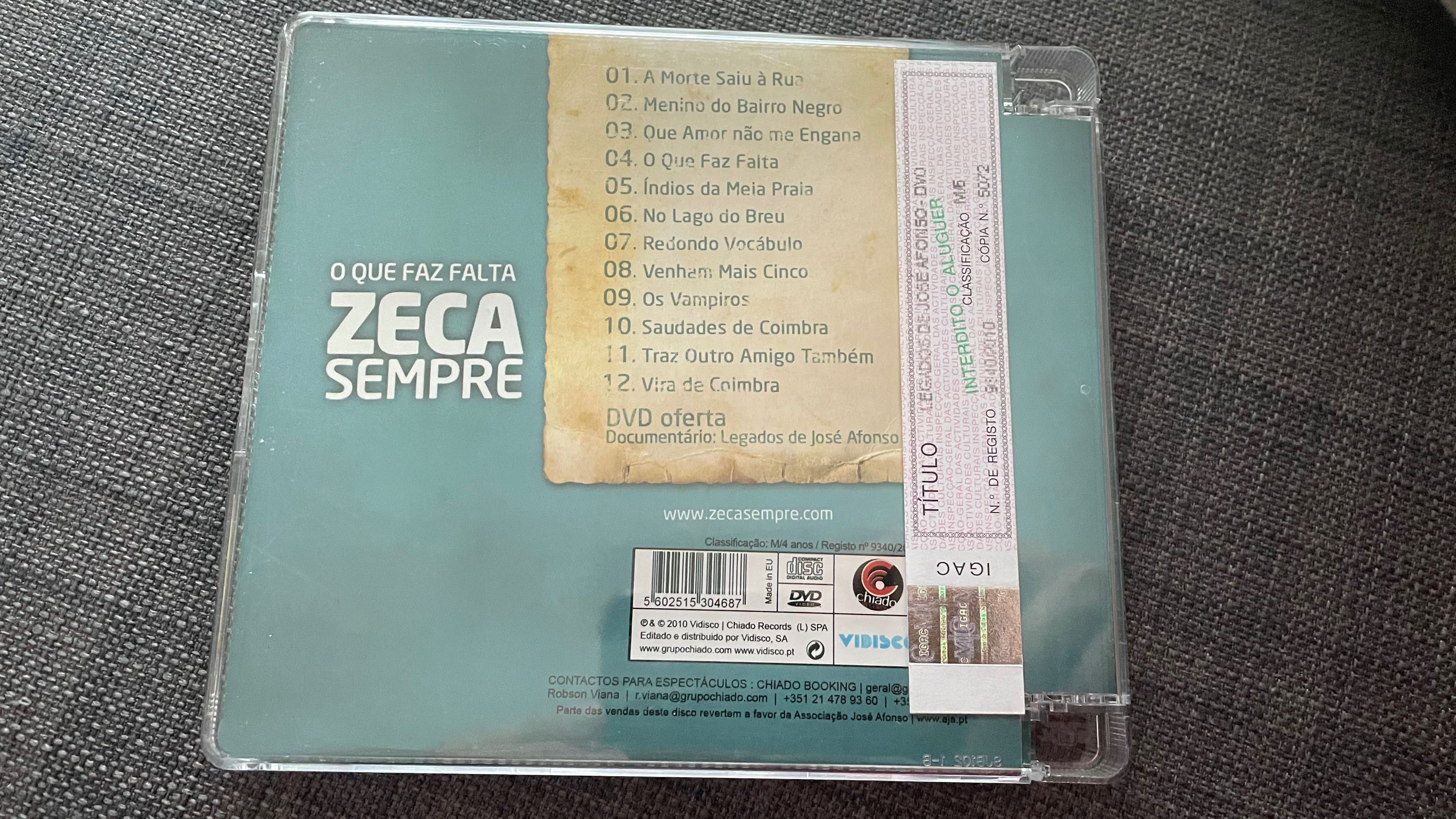 Zeca Sempre ‎– O Que Faz Falta - cd + dvd