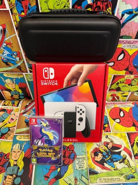 Nintendo Switch OLED Zestaw+Pokemon Violet Gwarancja Szczecin Ufogames
