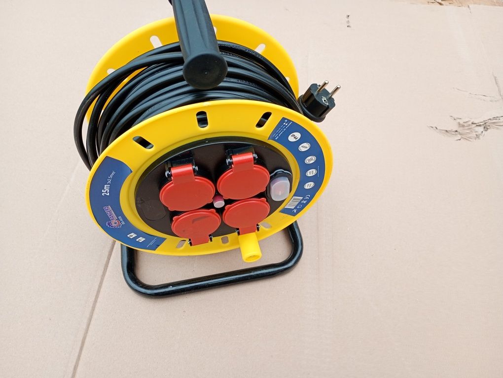 Kabel przedłużacz 25 metrów gruby miedziany budowlany