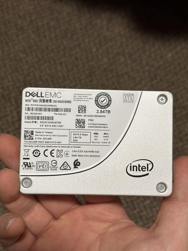 Ssd Dell 3.84Tb накопитель