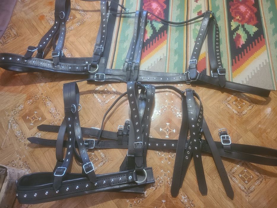 Упряж  двойна шкіра груба якісна