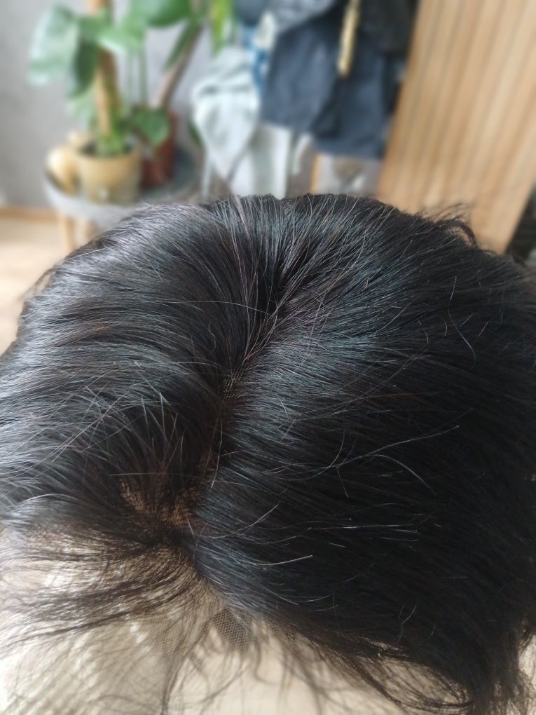 -80 procent lace front Peruka z naturalnych prawdziwych włosów