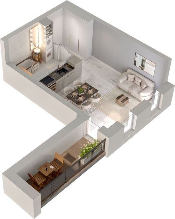 Słoneczny Łąkoszyn | mieszkanie 1-pok. | 4.1.M1