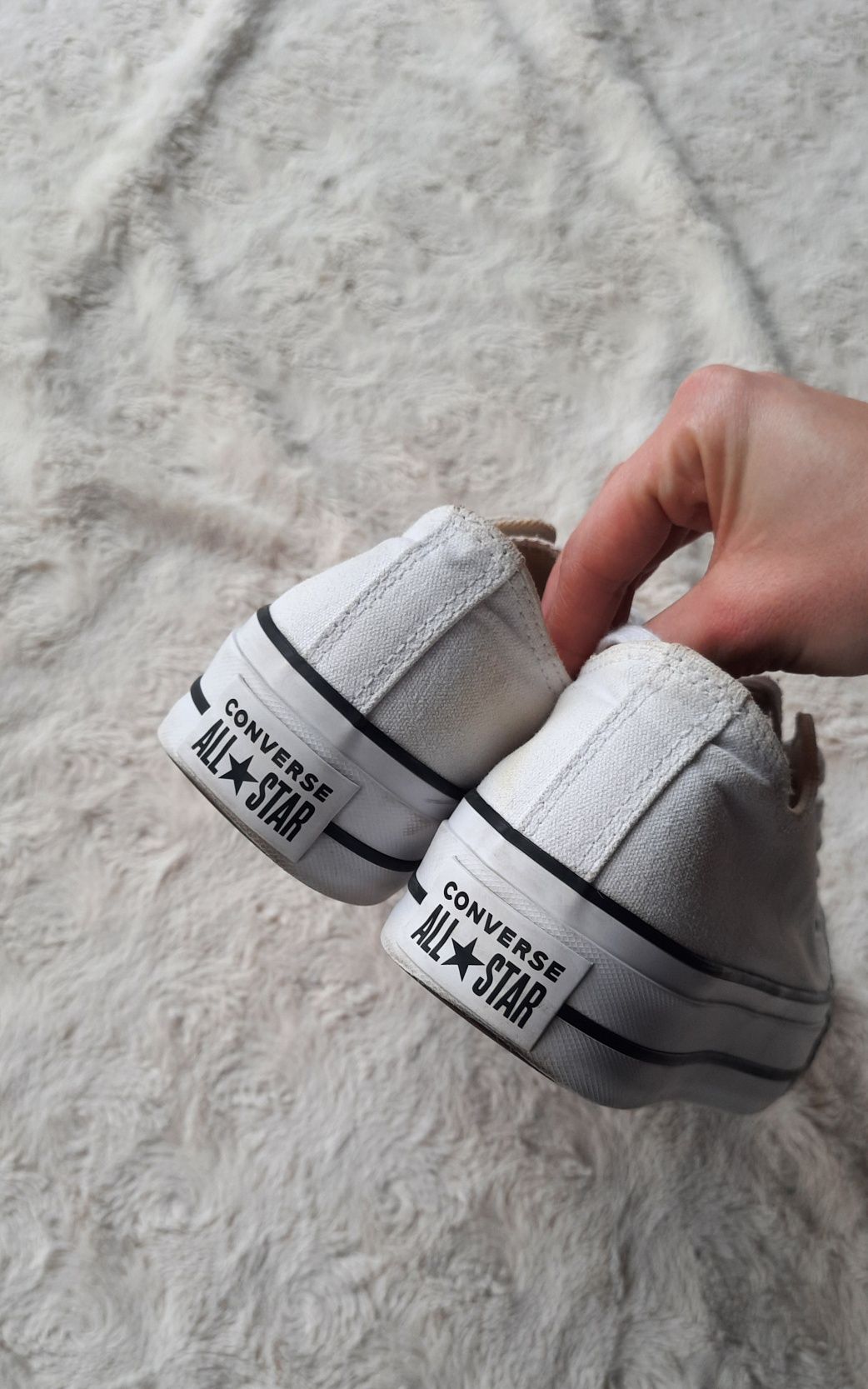 Białe Converse na platformie rozmiar 37,5/25 cm