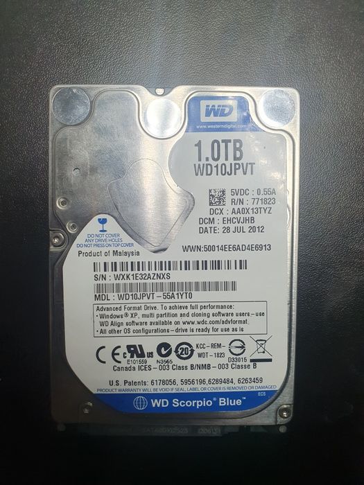 HDD накопитель 1TB