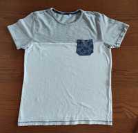 T-shirt biało-szary OVS 13-14 lat, 164 cm