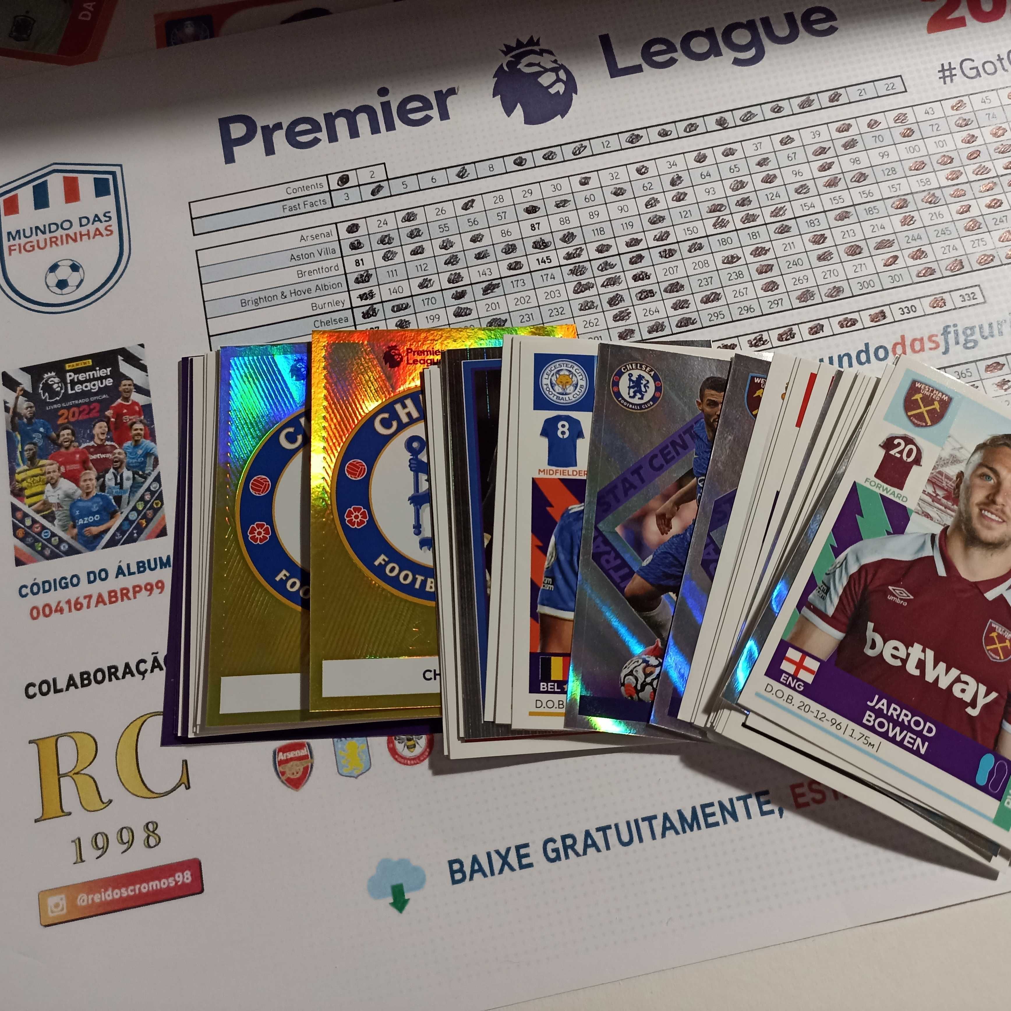 Panini Premier League cromos 2019/20, 2020/21, 2021/22, 2022/23