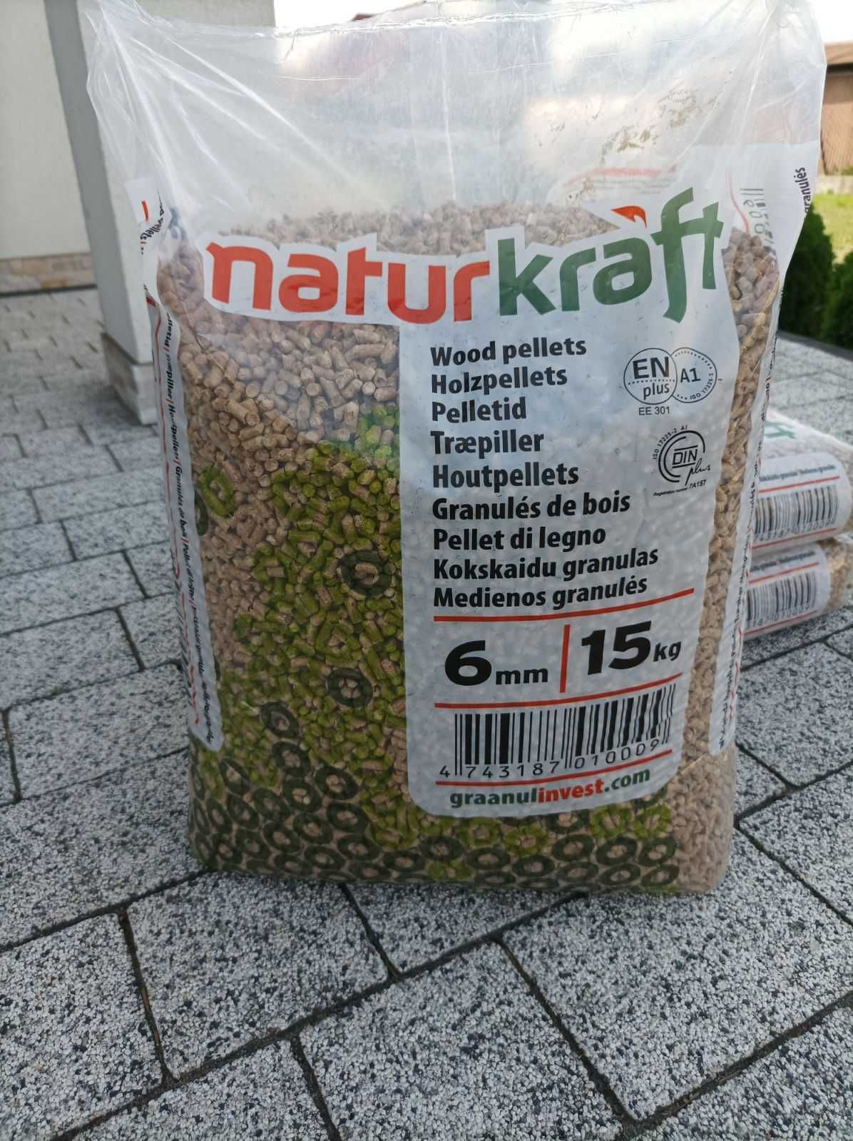 Pellet Naturkraft DINplus, ENplus, pelet certyfikowany, iglasty +liść.