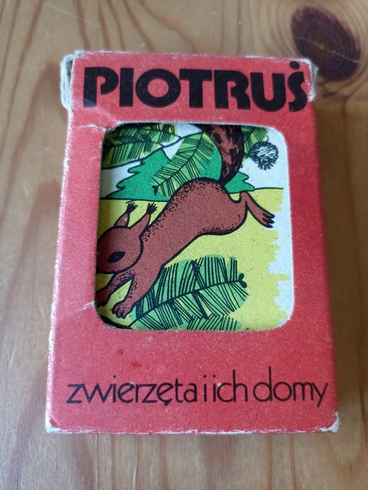 Gra Piotruś Zwierzęta i ich domy PRL