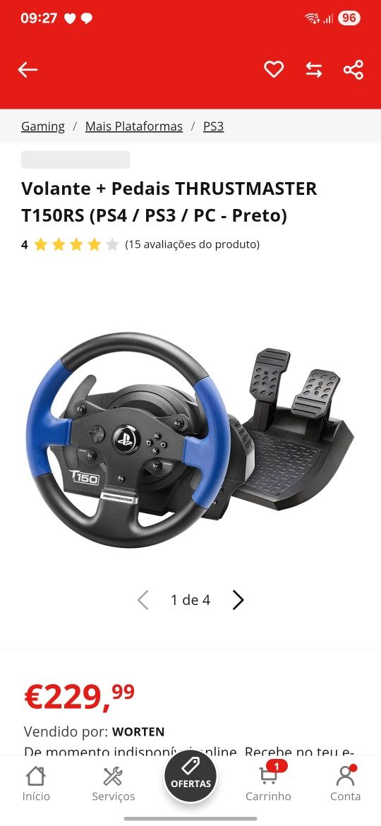 Volante t150 ps3 ,ps4 ,PC