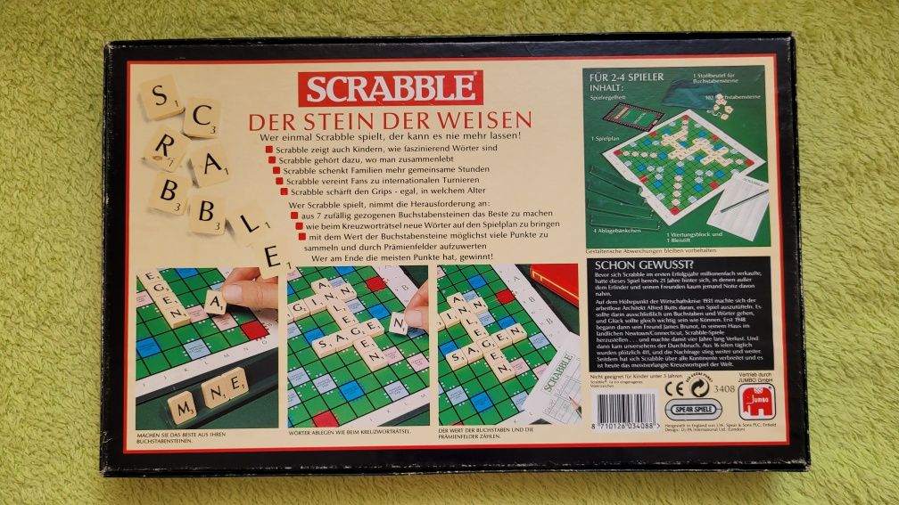 Unikat. Scrabble język niemiecki kompletne original