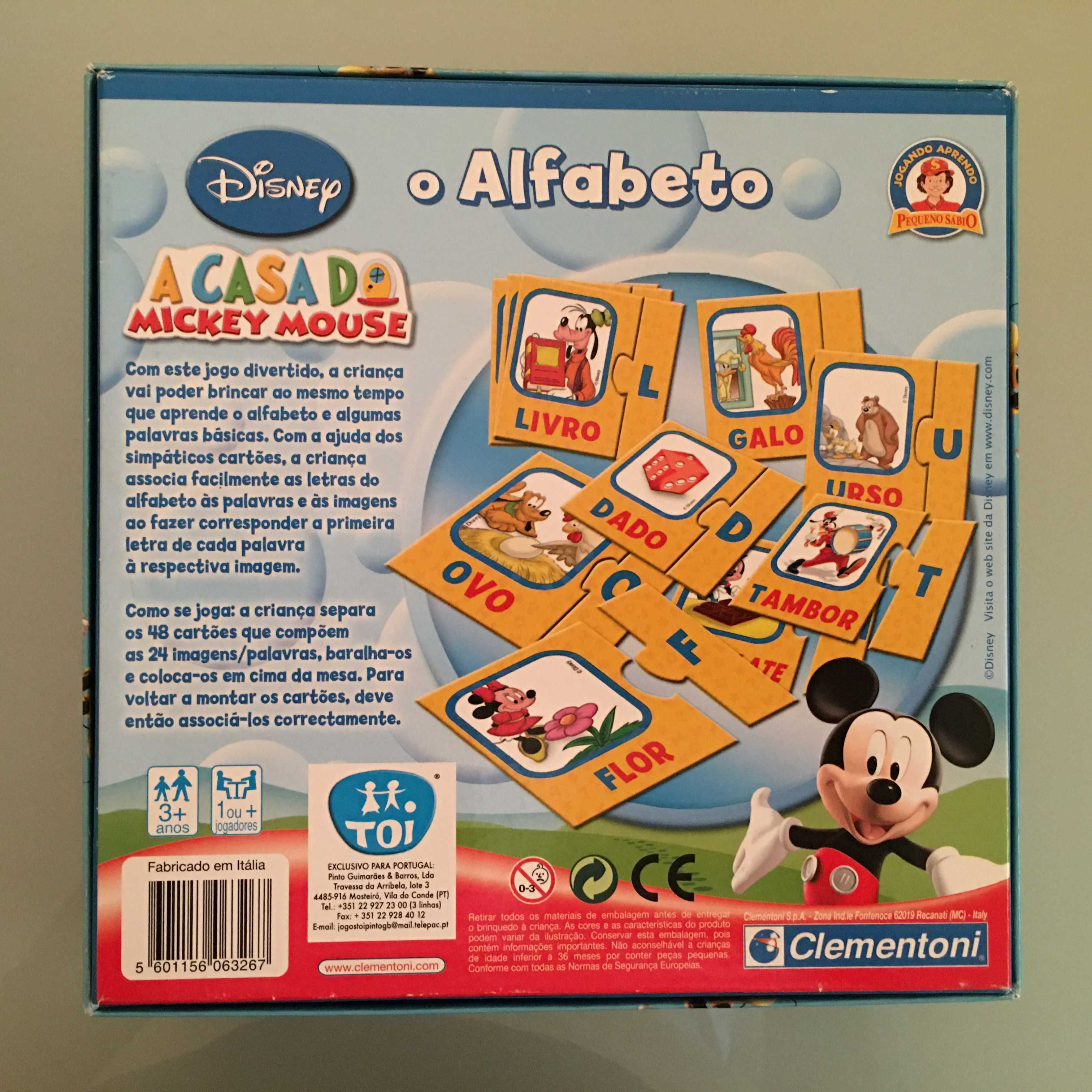 O alfabeto do Mickey (Disney) Clementoni - Completo e c/NOVO c/portes