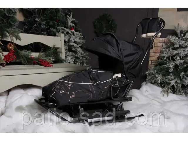 Санки VIP сани з колесами Rasper Delux Prampol 7w1 повний комплект