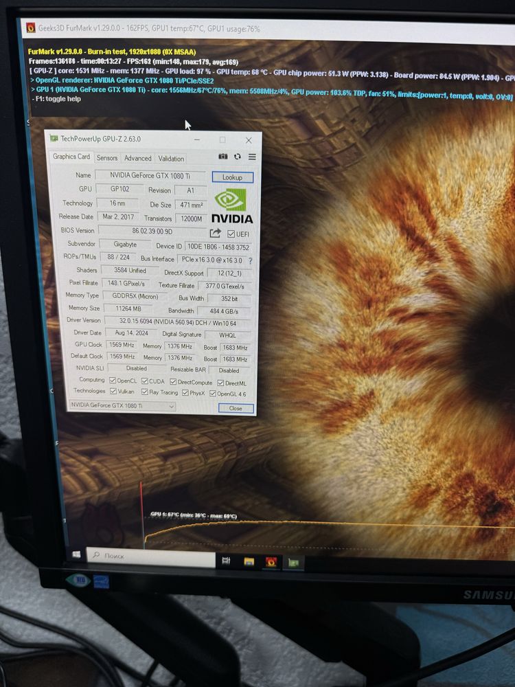 Відеокарта Gigabyte Aorus GTX 1080 Ti 11GB GDDR5X 354bit