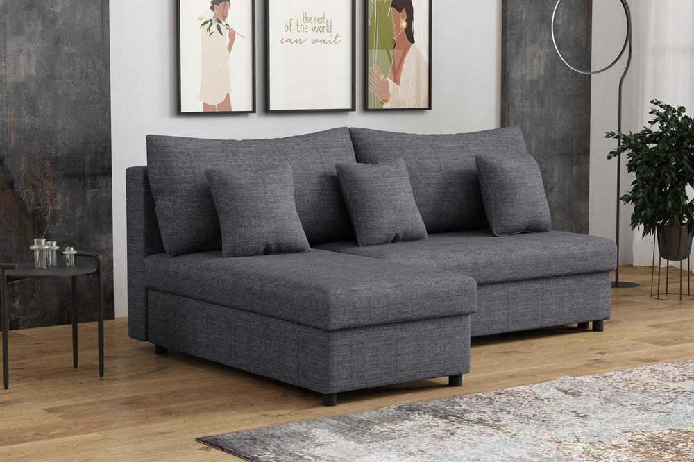 Narożnik tapicerowany materac Wypoczynek funkcja spania Poduszki Sofa