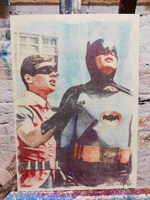 Obra Original da artista Austríaca Emma Wildfang - Batman & Robin