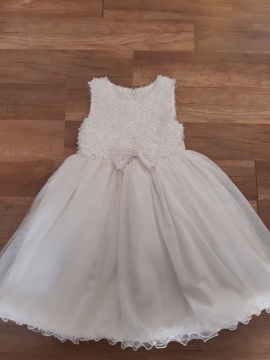 Sukienka biała 104 tiulowa Cinderella 4 komunia wesele Princess