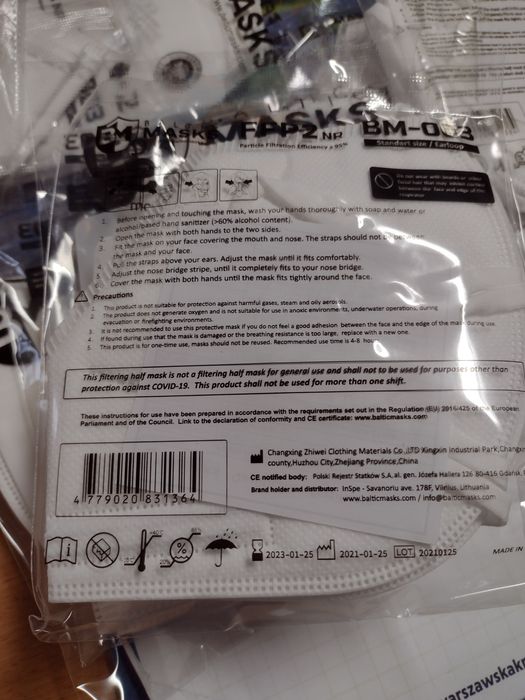 FFP2 maseczki antypyłowe hurt// gratisy w treści