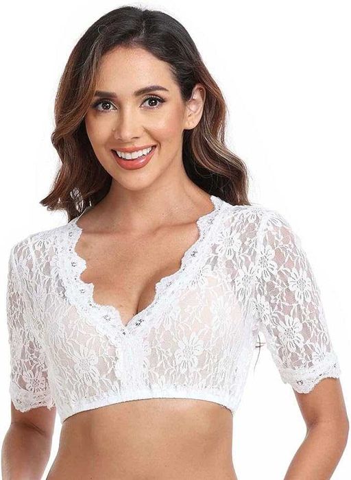 Nowa damska bluzka / top/ krótki rękaw/koronka/ koszulka / !48! 1836