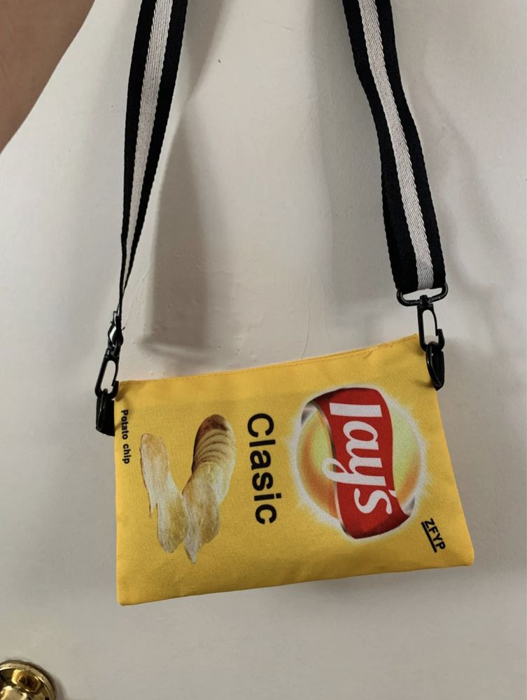 Прикольная сумка через плечо сумка чипсы