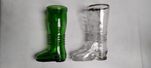 Kolorowe szkło wysokie buty szklane wazoniki 15-16 cm