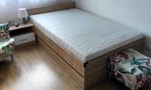 + Sprzedam: Łóżko Nepo Plus 120x200 dąb sonoma + Stolik + Materac -BRW