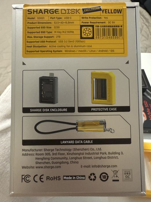 Корпус M2 NVMe Sharge Disk + M2 2230 1Tb