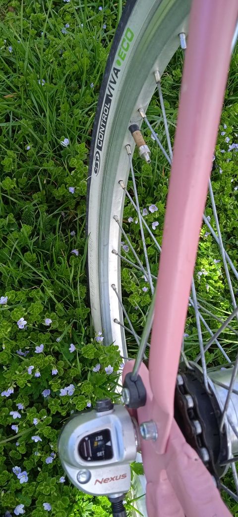 Rower Pink Matte dla dziewczynki  aluminium 24" Shimano Nexus