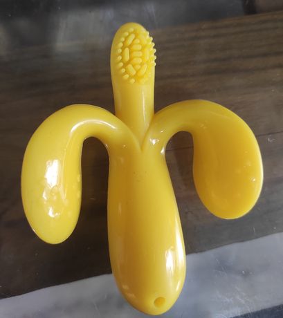 Прорезыватель для зубов Курносики Банан, силикон, желтый