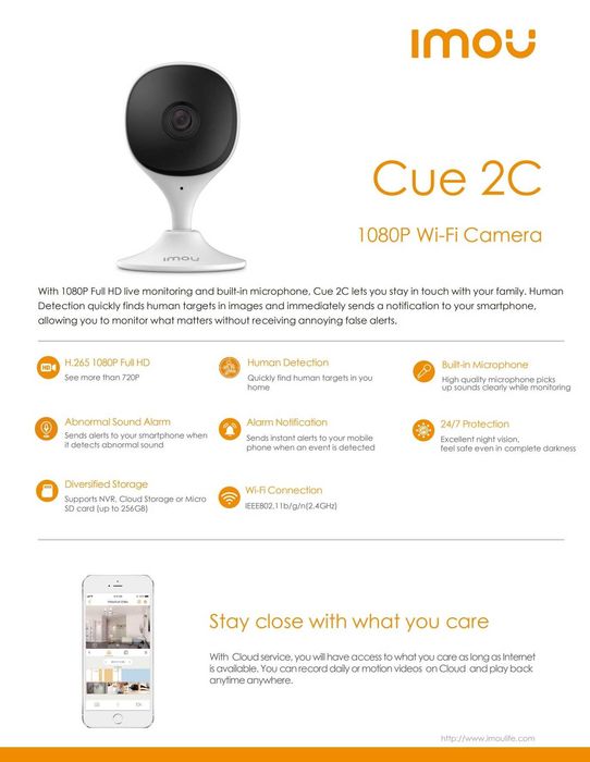 IP камера 2мп c WI-FI Imou Cue 2C (IPC-C22CP)