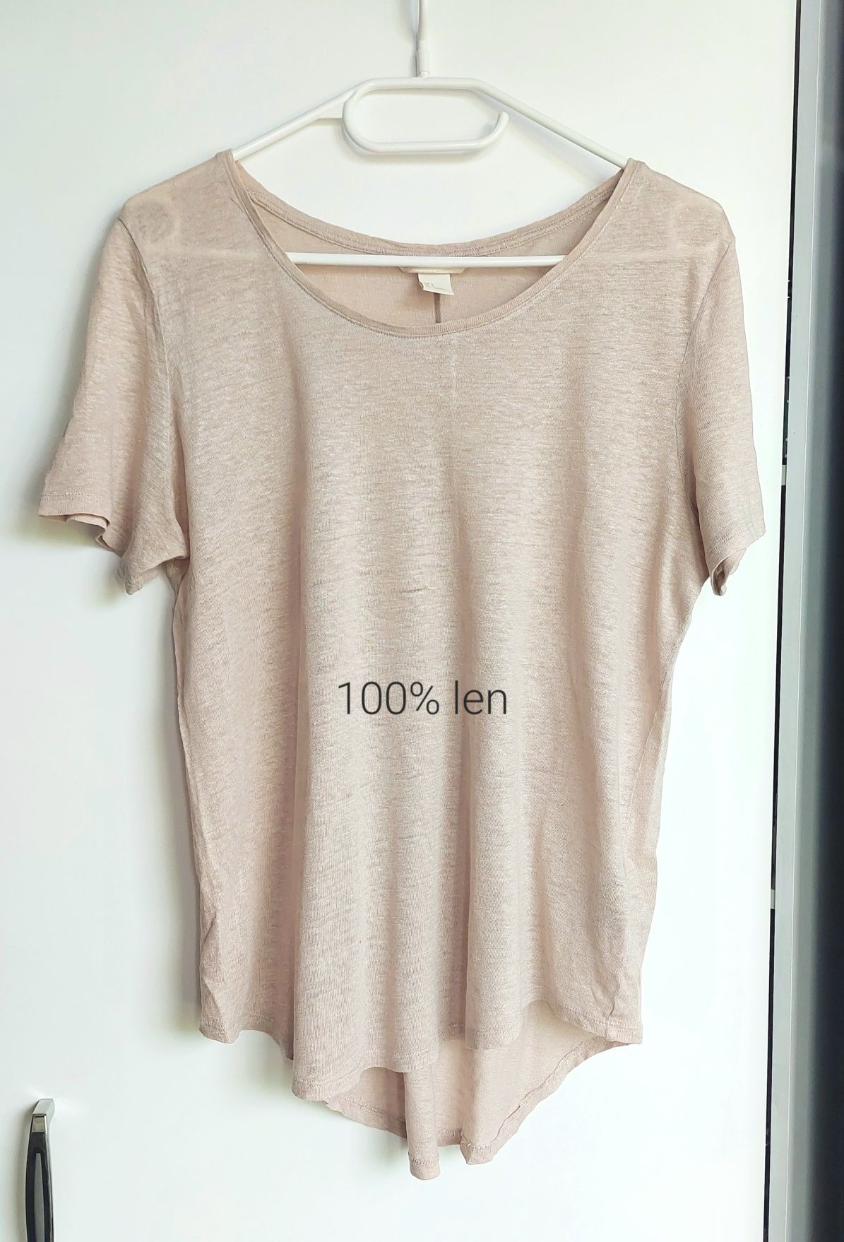 Lniany tshirt 100% len