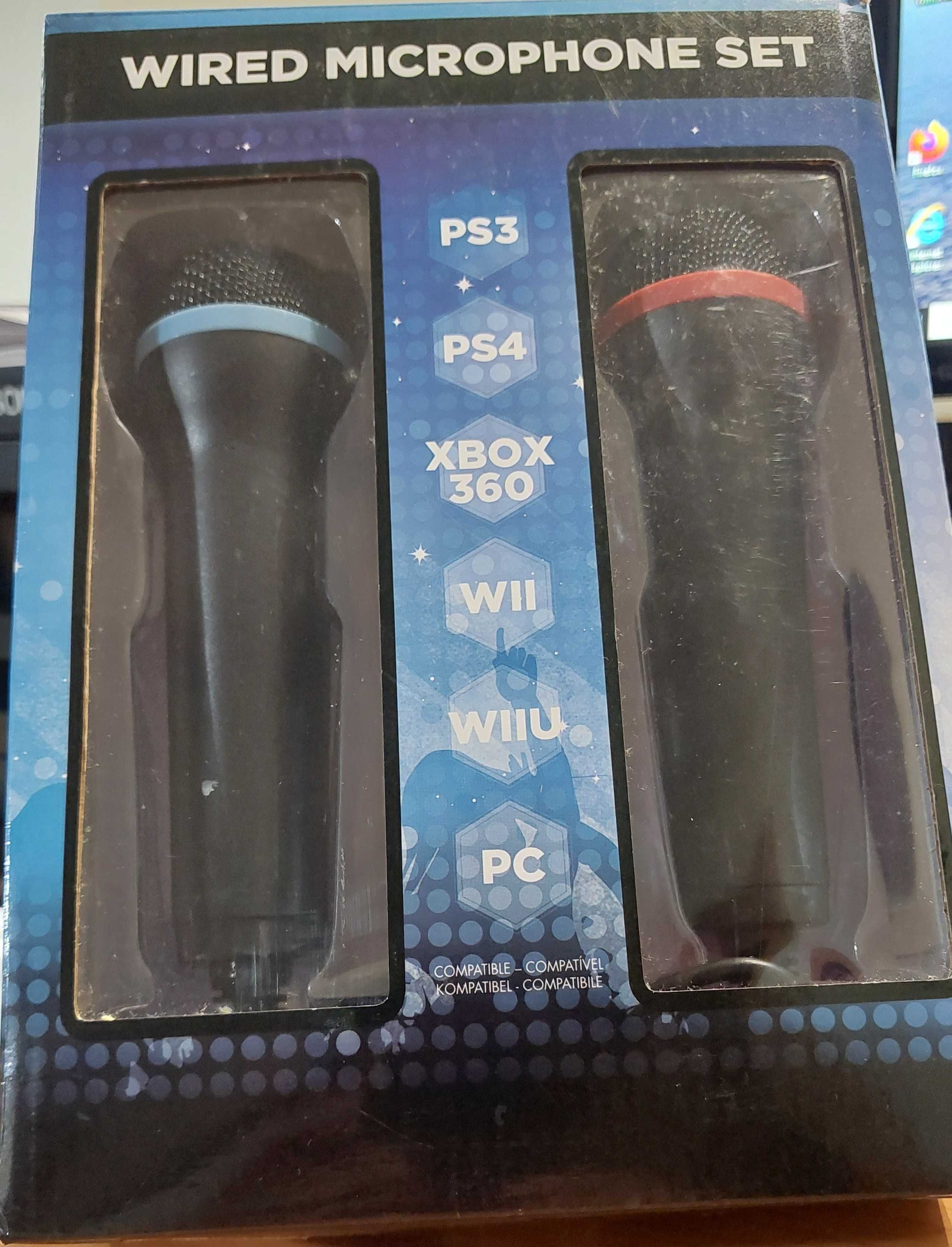 2x Microfone Wired set WII PS XBOX PC