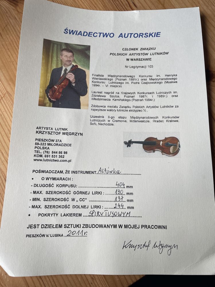 Instrument Altówka