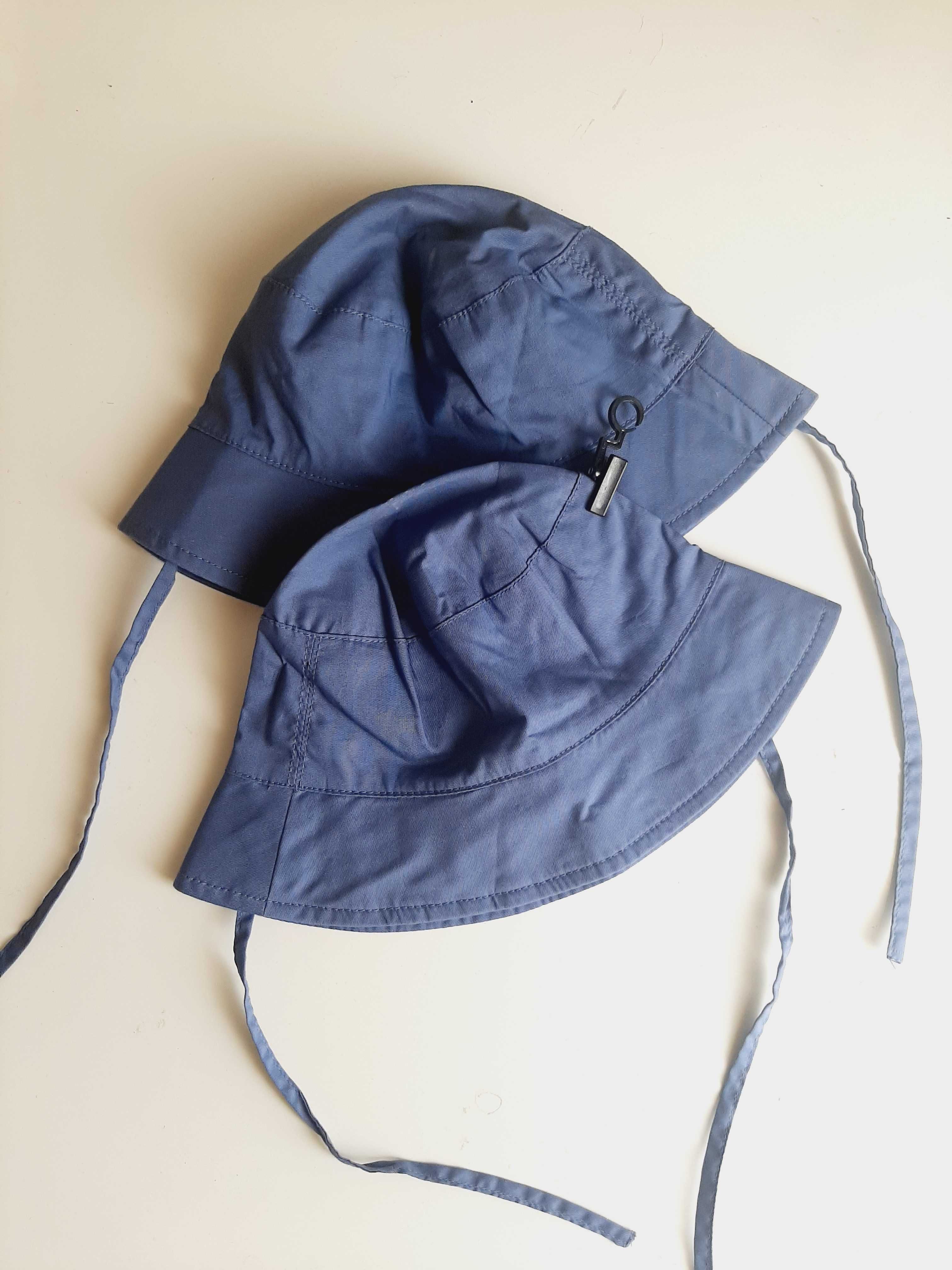 Nowe kapelusze dziecięce H&M 1-2 lata wg metki niebieskie