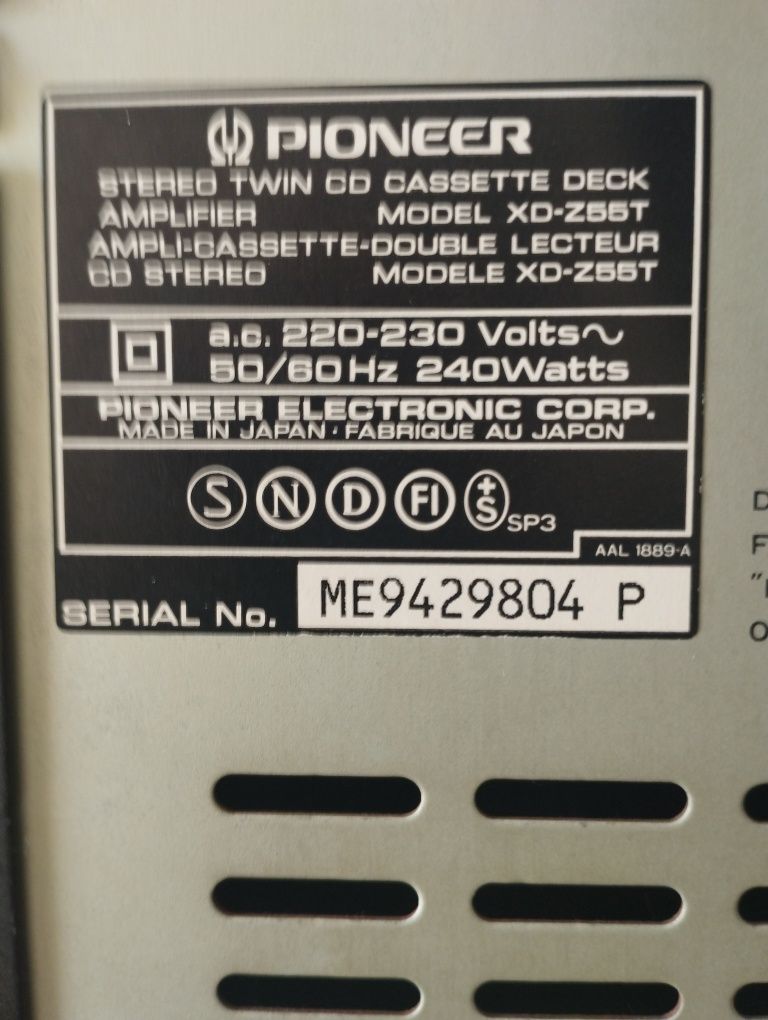 Aparelhagem antiga Pioneer XD-Z55T