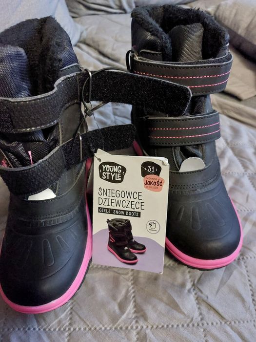 Kozaki dziewczęce dla dziewczynki śniegowce kozaczki zimowe 31