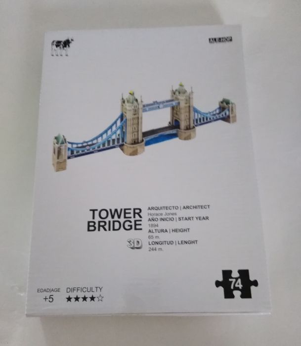 SALDOS - Puzzle 3D Tower Bridge Londres novo. OFERTA DIA DOS NAMORADOS