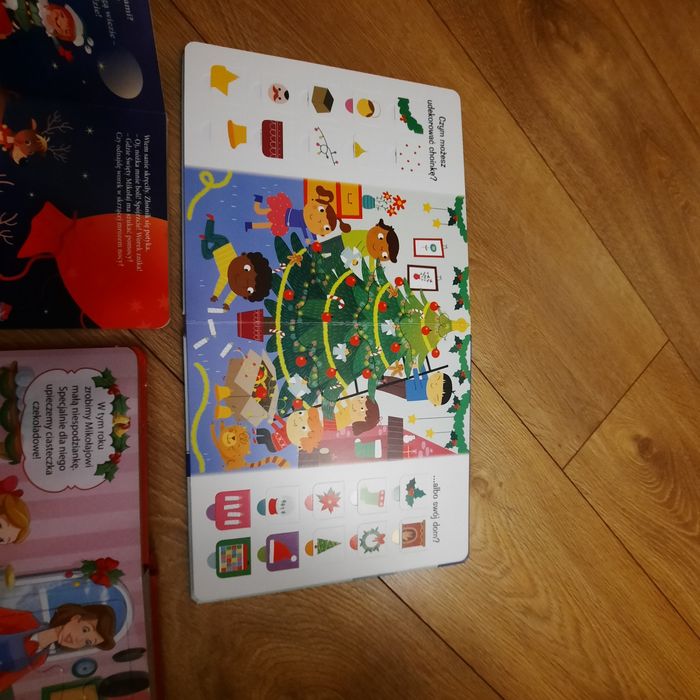 Zestaw komplet książek Boże Narodzenie święta święta Mikołaj puzzle